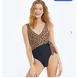 Summersalt leopard wrap one piece swimsuit